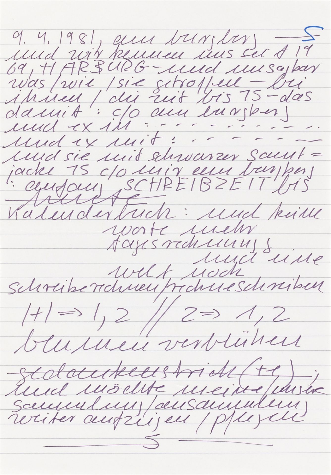 Hanne Darboven. Ohne Titel (Brief an Herrn Gaffron). 1981 - Bild 9 aus 13