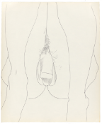 Andy Warhol. Seated Male Nude. 1950er