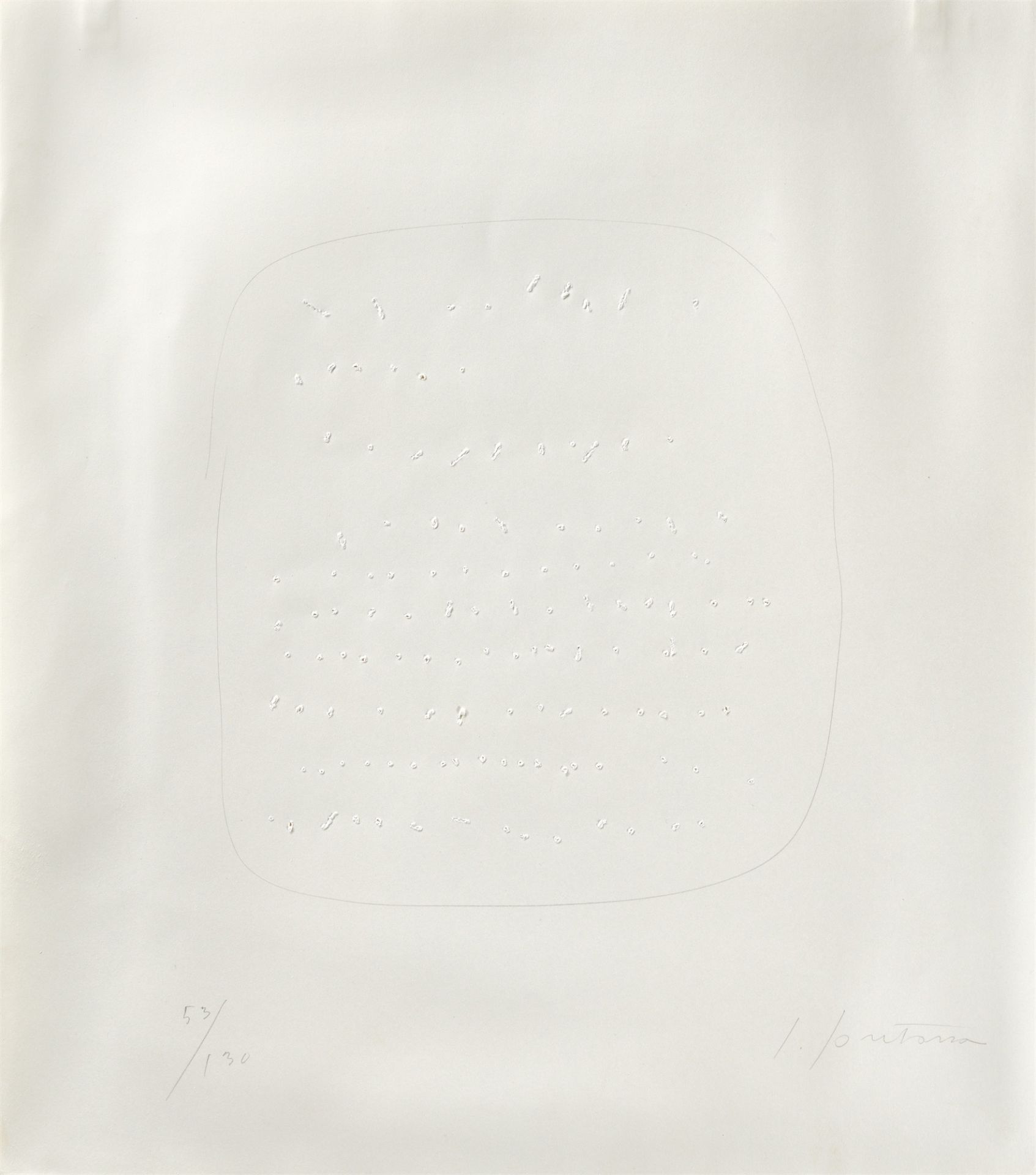 Lucio Fontana. „Concetto Spaziale“. Ca. 1962