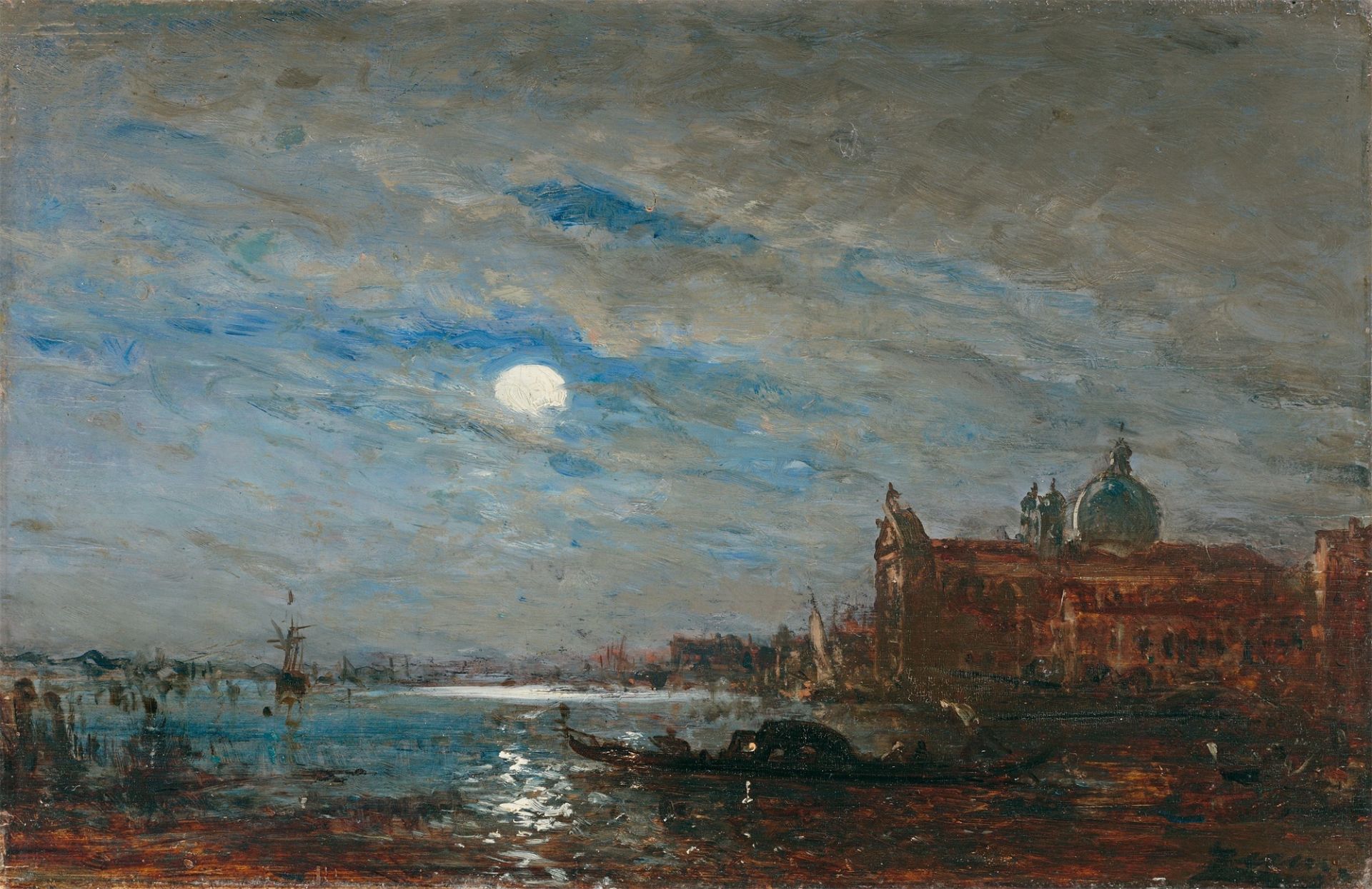 Félix Ziem. „Claire de lune devant San Giorgio“ (Venedig).