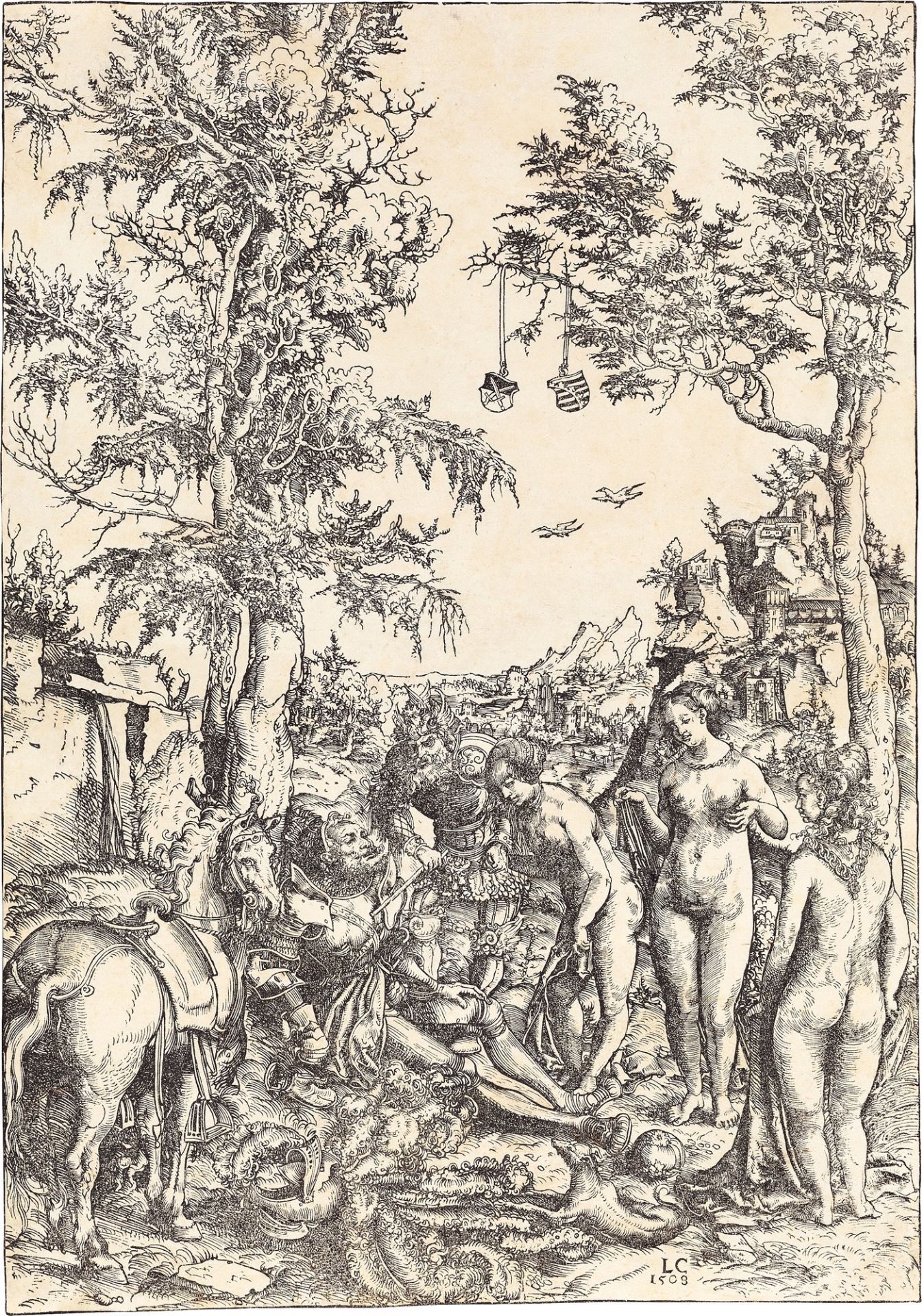 Lucas Cranach der Ältere. Das Parisurteil. Um 1508