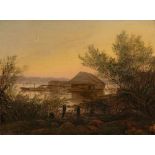 Carl Gustav Carus. Schiffsmühle auf der Elbe bei Dresden. 1826