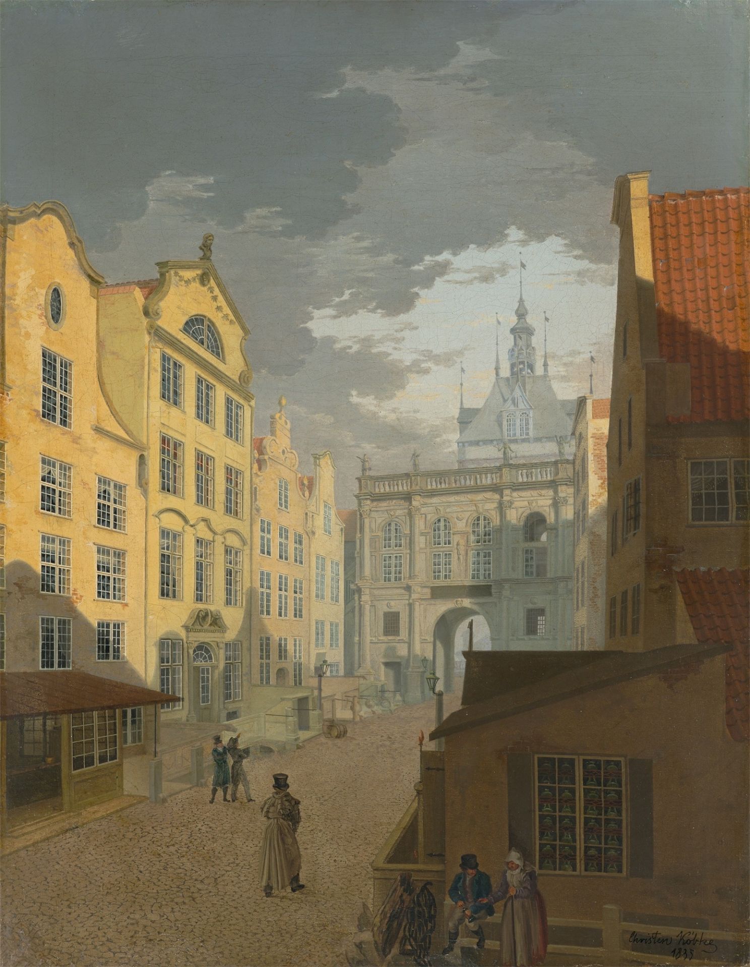 Deutsch (?), um 1830/40. Die Langgasse in Danzig.