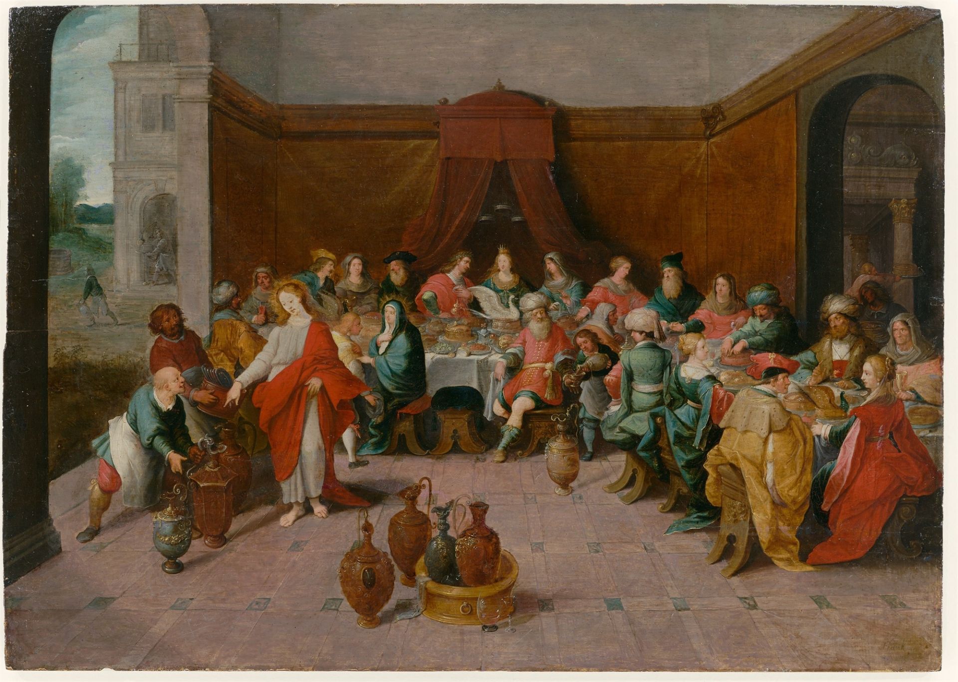 Frans II Francken (Werkstatt). Hochzeit zu Kanaan.