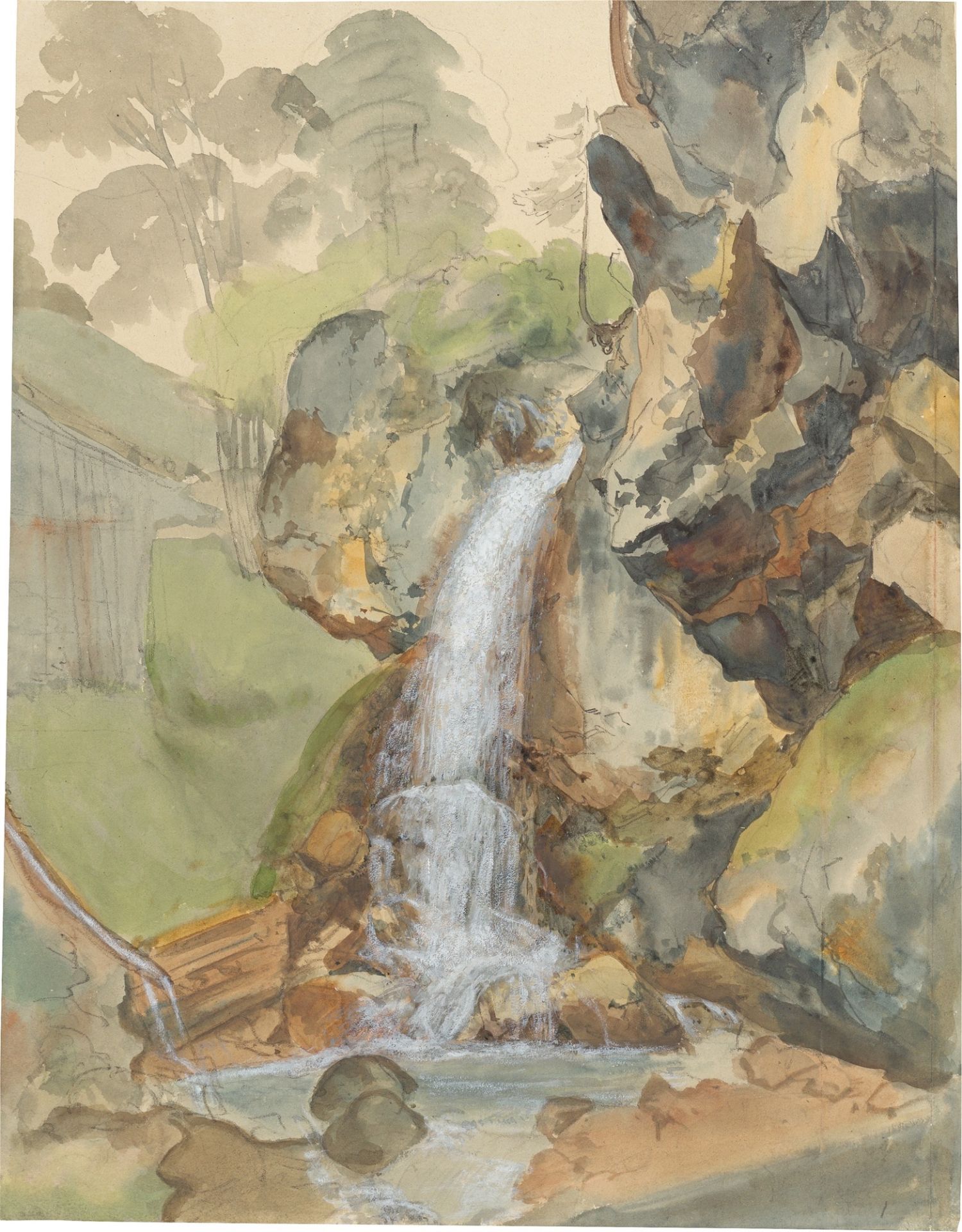 Ernst Fries. Wasserfall.