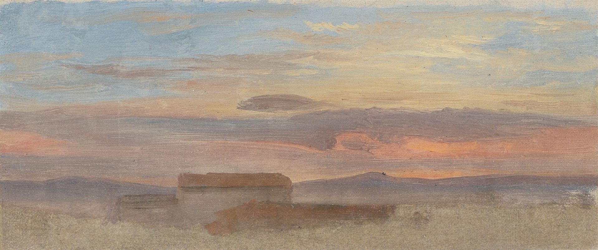 Friedrich Loos. Abendliche Wolkenstudie. Um 1846/52