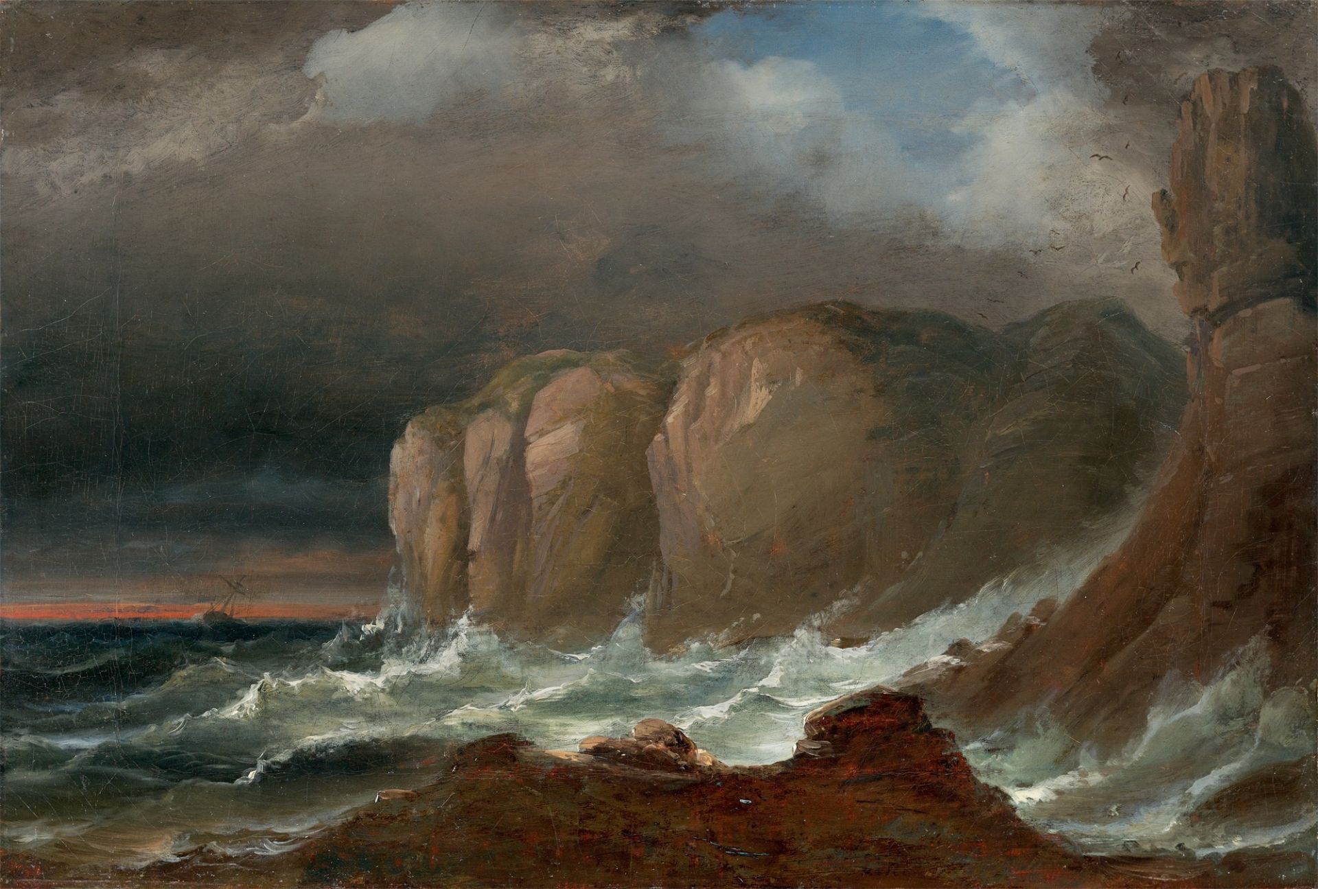 Peder Balke. Cliffs by the Coast of Northern Norway. Mitte der 1840er-Jahre