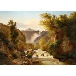 Französisch, um 1800. Die Wasserfälle von Terni.