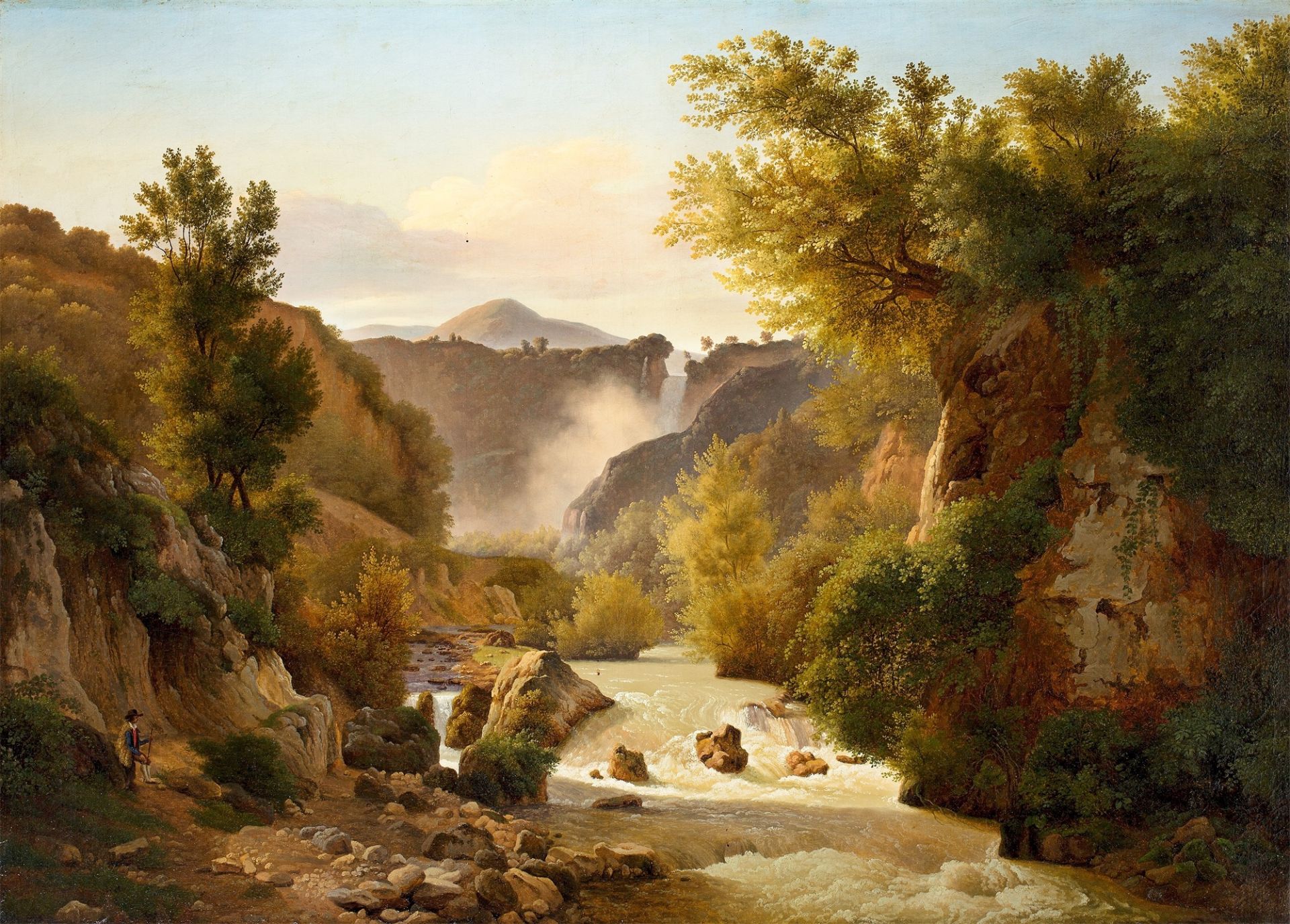 Französisch, um 1800. Die Wasserfälle von Terni.