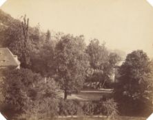 August Kotzsch. Blick in den Park der königlichen Sommerresidenz in Wachwitz. Um 1880
