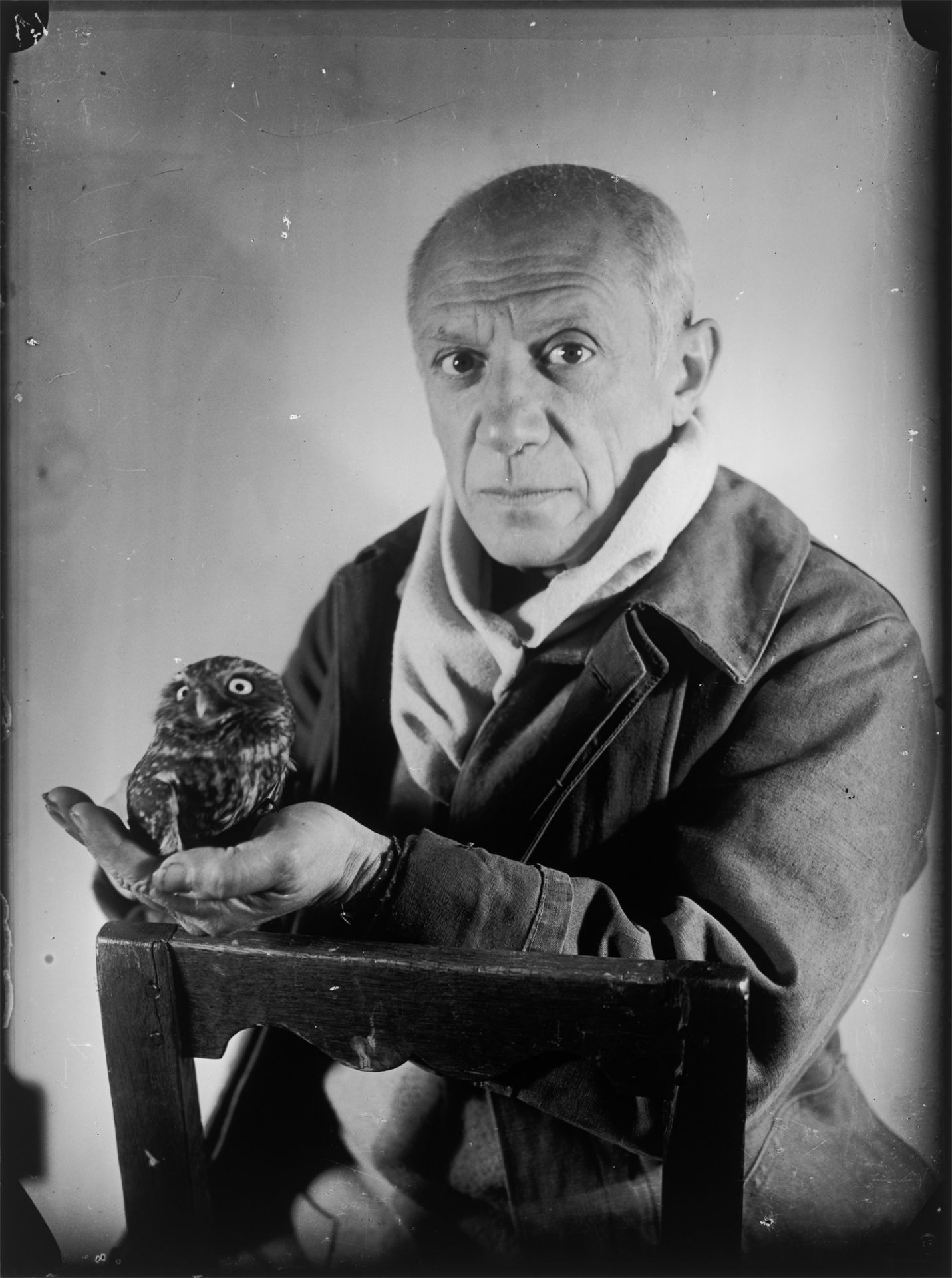 Michel Sima (d.i. Michael Smajewski). Pablo Picasso et Chouette, Antibes. 1946