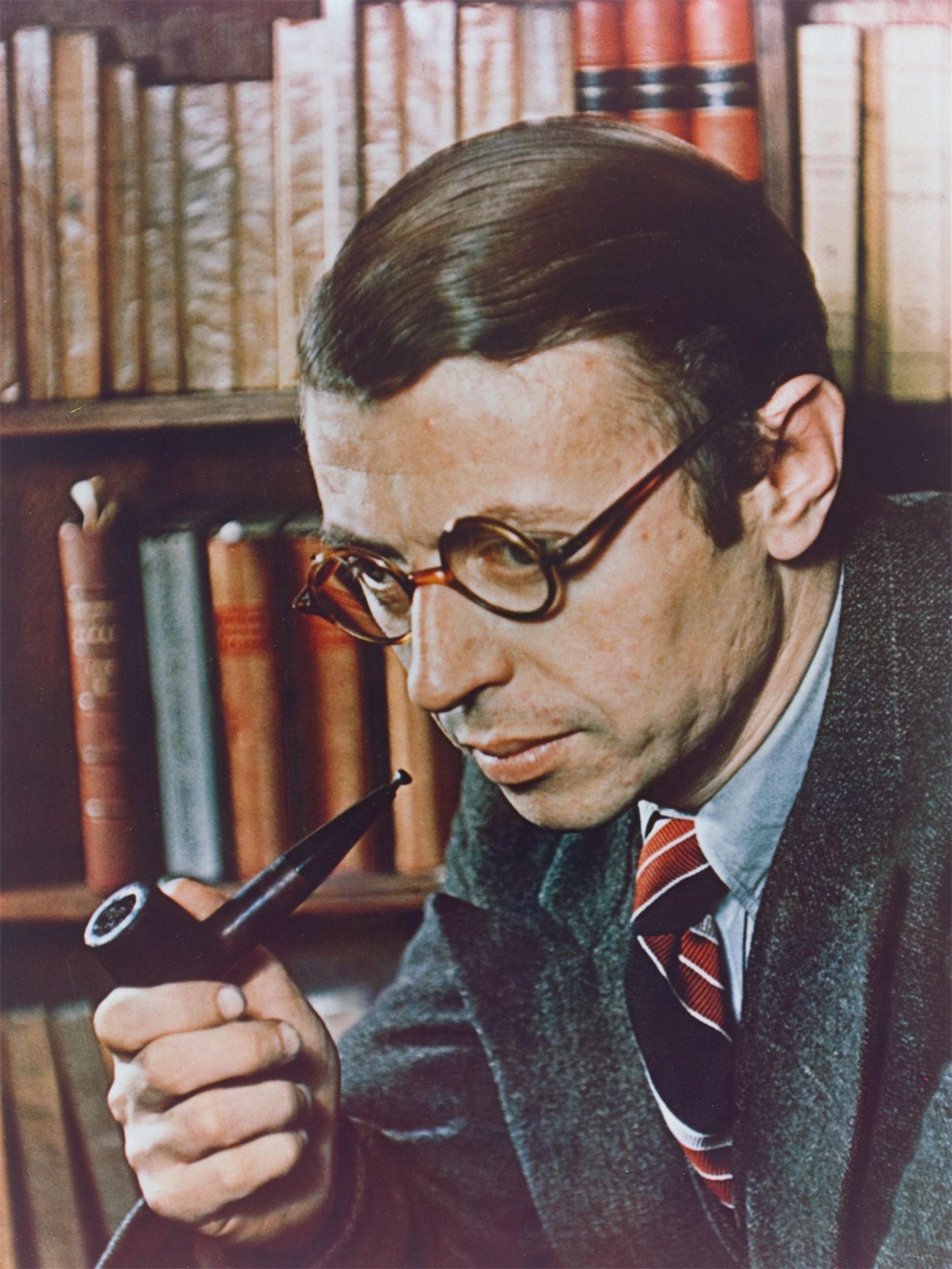 Gisèle Freund. Jean-Paul Sartre, Paris. 1939