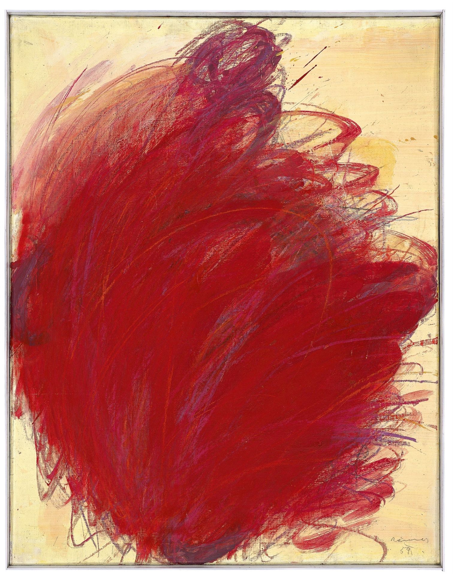 Arnulf Rainer. Ohne Titel (Rotes Bild). 1959