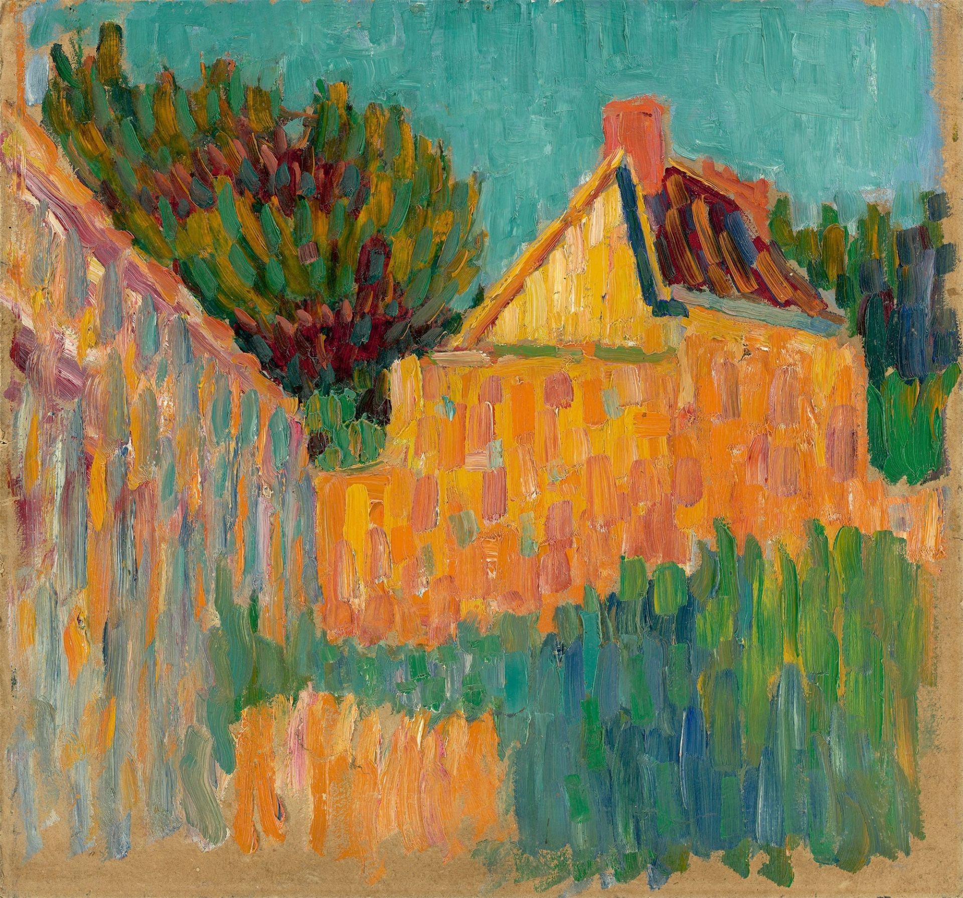 Alexej von Jawlensky. „Kleines Haus vor Buschwerk“. Um 1907