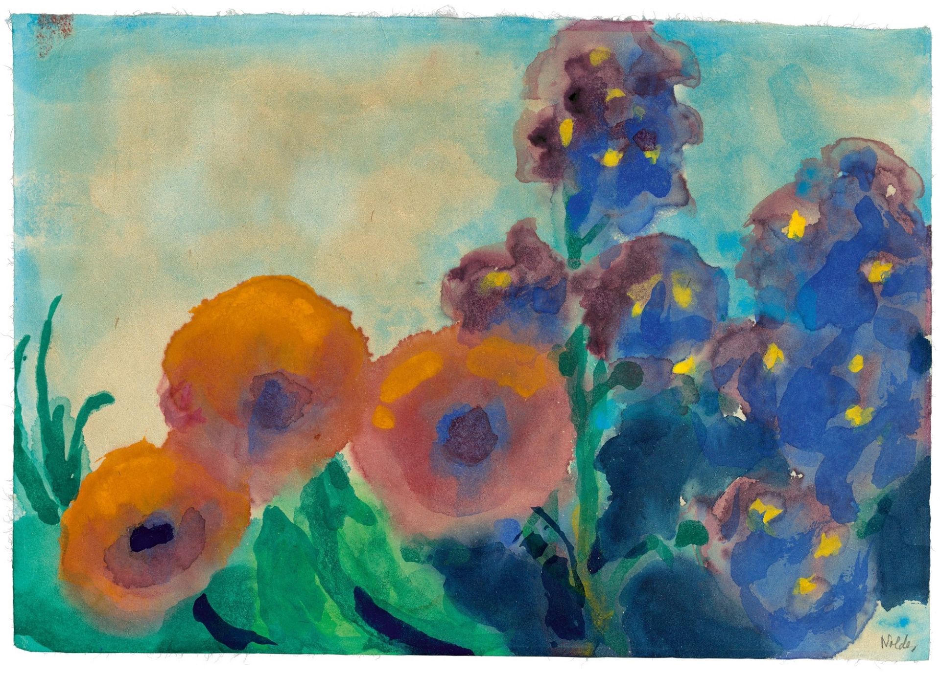 Emil Nolde. „Mohn und Rittersporn“. Um 1951/55