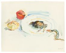 Oskar Kokoschka. „Still life with bird and snake“. 1958