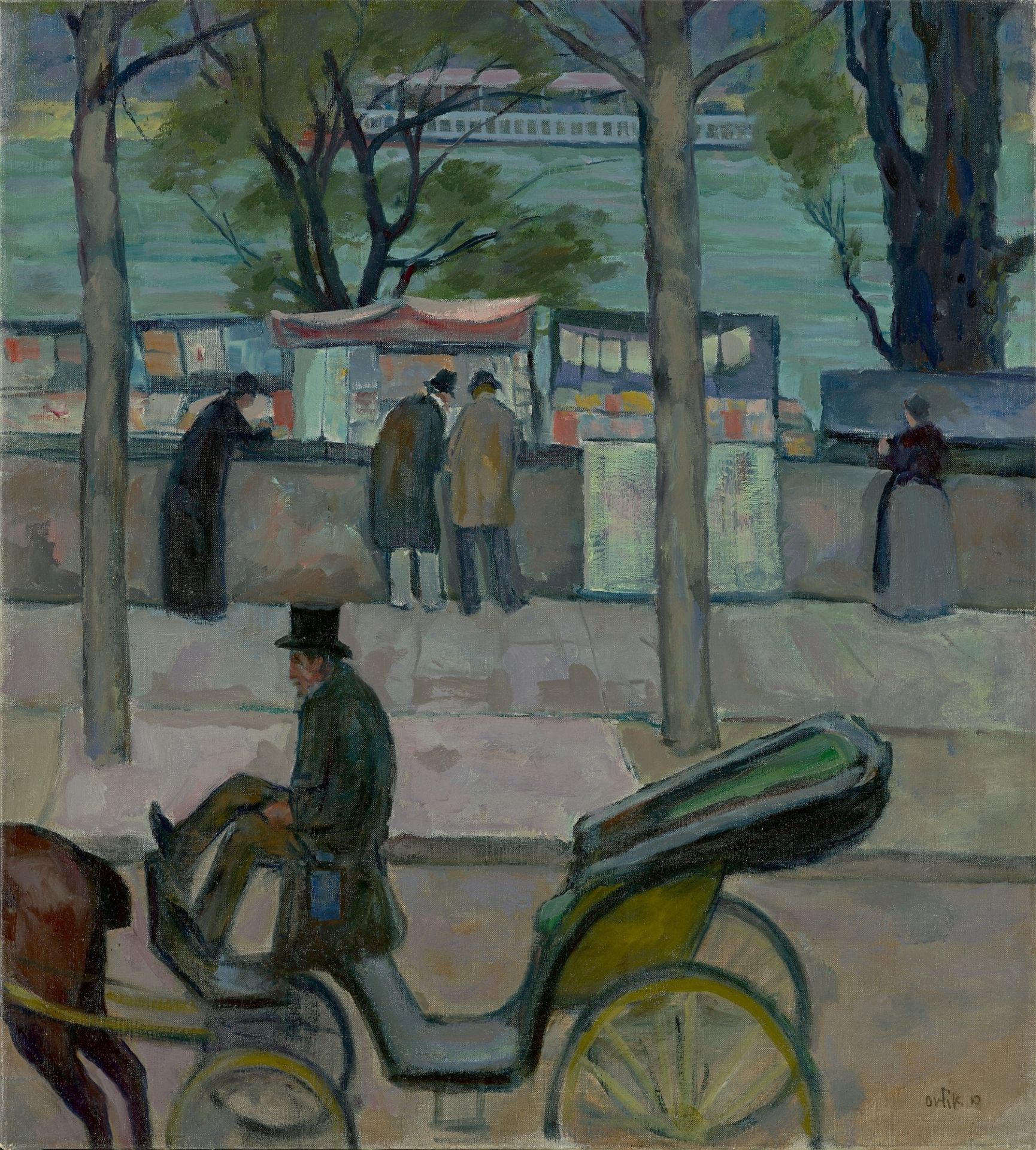 Emil Orlik. An der Seine, Paris. 1910