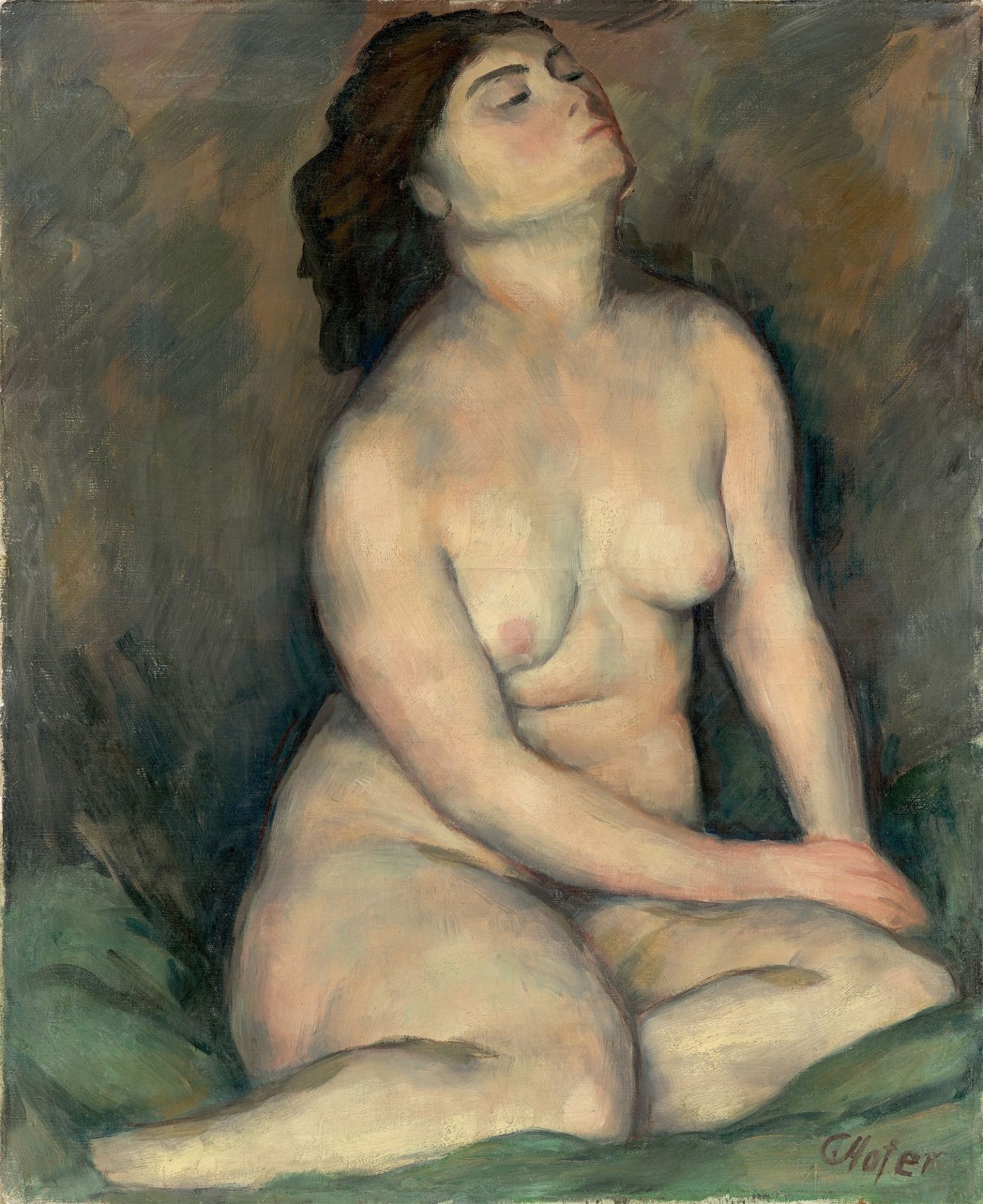 Karl Hofer. „Sitzender Akt“. Um 1910