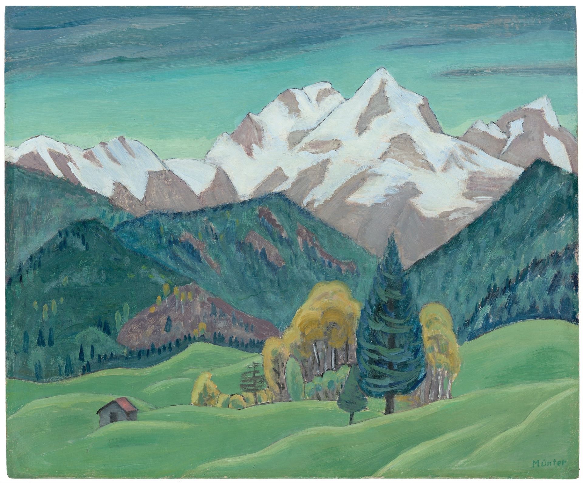 Gabriele Münter. „Elmau, Neuschnee im Oktober“. 1942