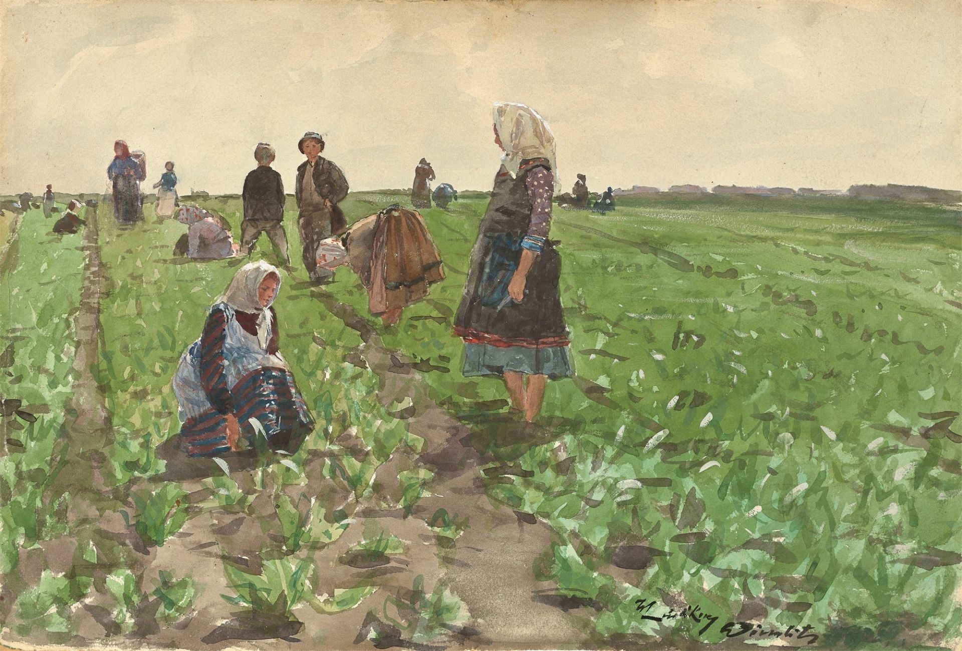 Walter Leistikow. „Feldarbeit“. Um 1890