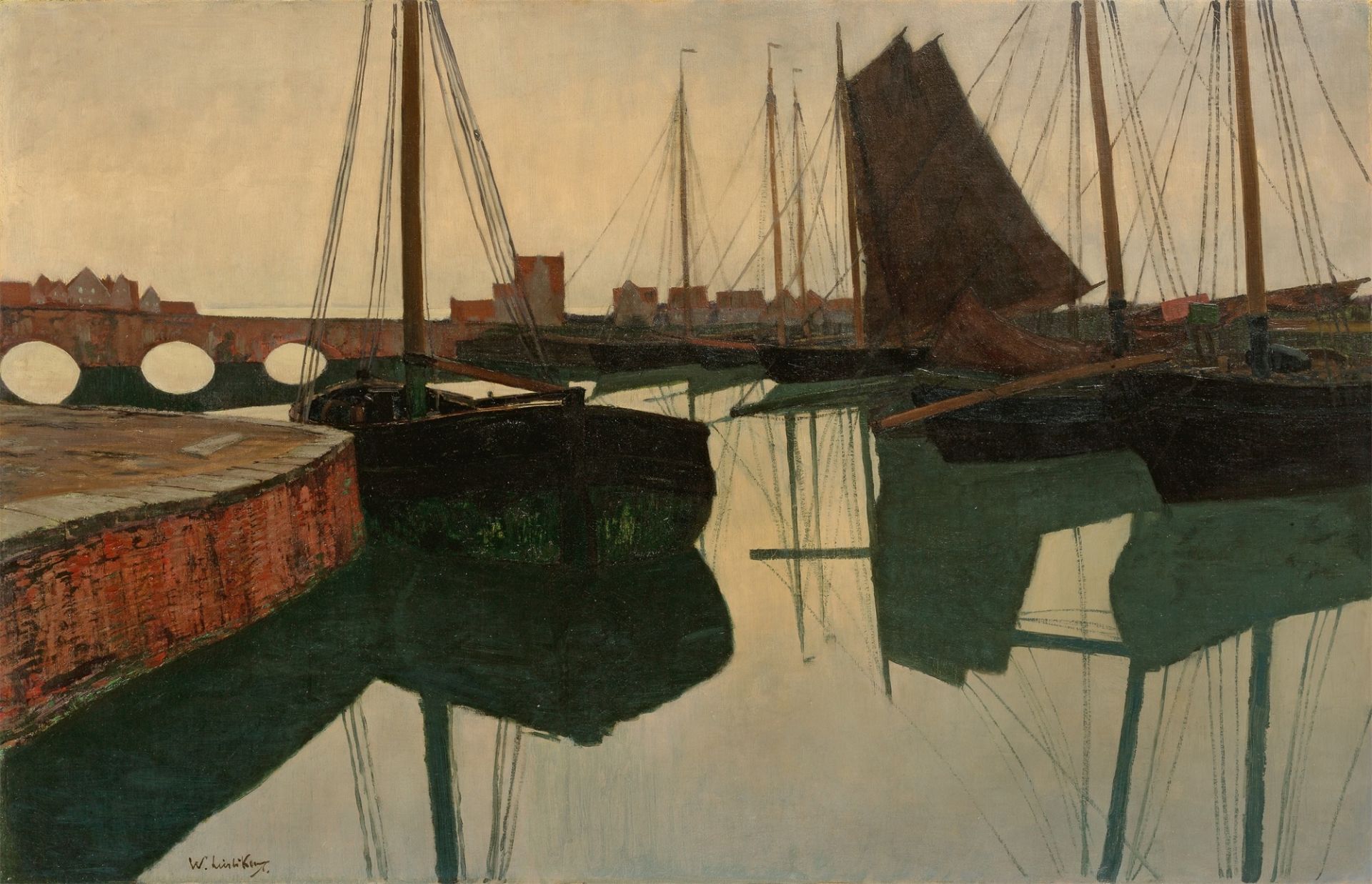 Walter Leistikow. „Hafen“. Um 1895