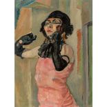 Georg Tappert. „Rosa Chansonette I (Mit schwarzen Handschuhen)“. Um 1922