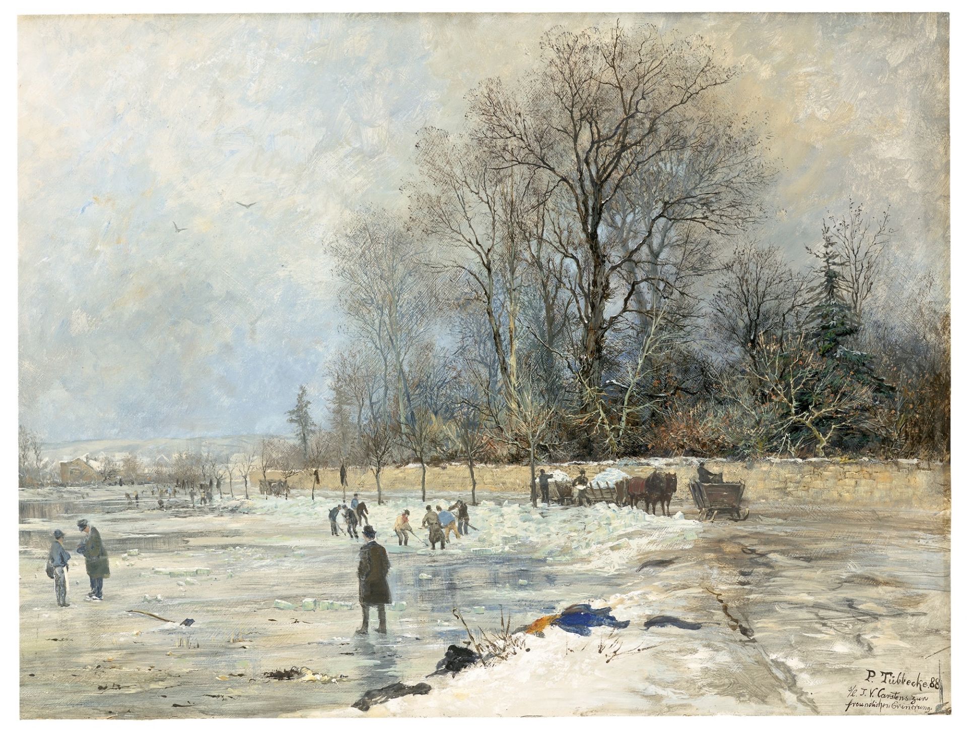 Paul Wilhelm Tübbecke. Winterlandschaft. 1888