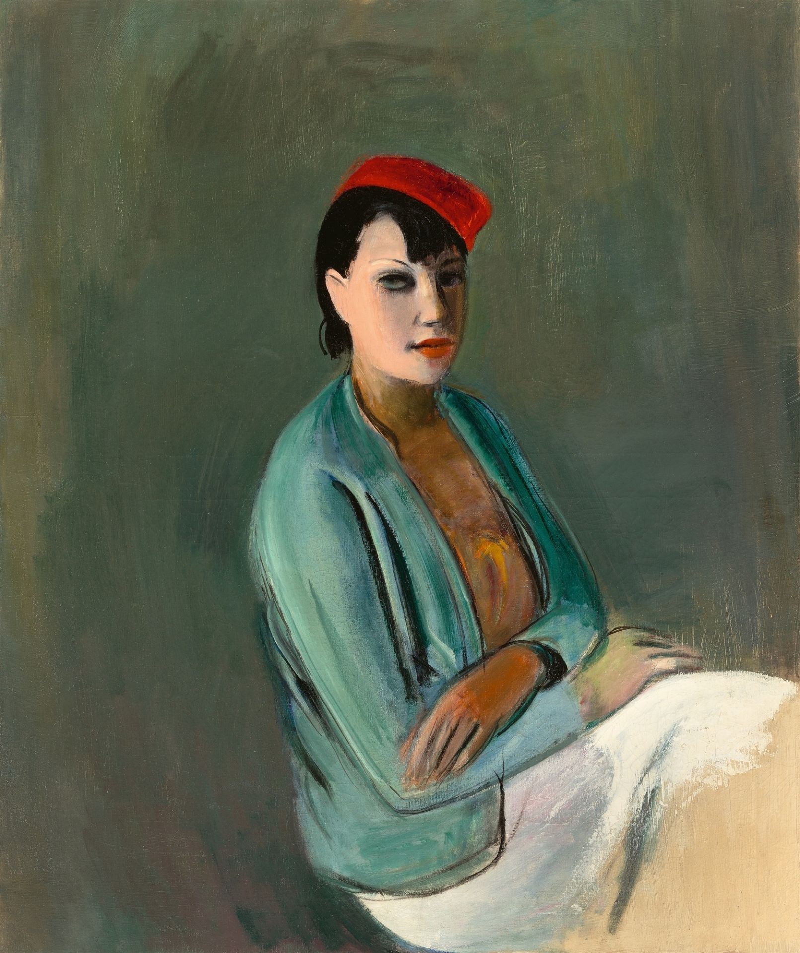 Rudolf Levy. „Frau mit roter Kappe“. Um 1935/36