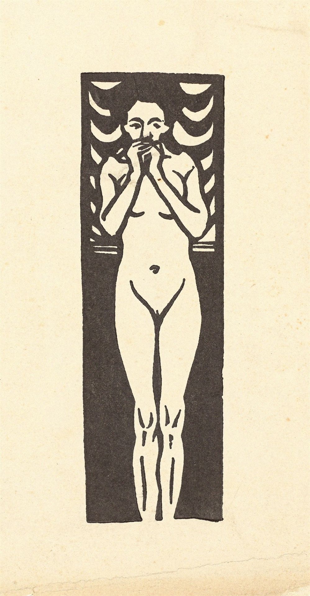 Konvolut. „Liegender Rückenakt“ (Ernst Ludwig Kirchner) / „Stehender Mädchenakt“ (Ernst …. 1904/1905 - Image 2 of 3