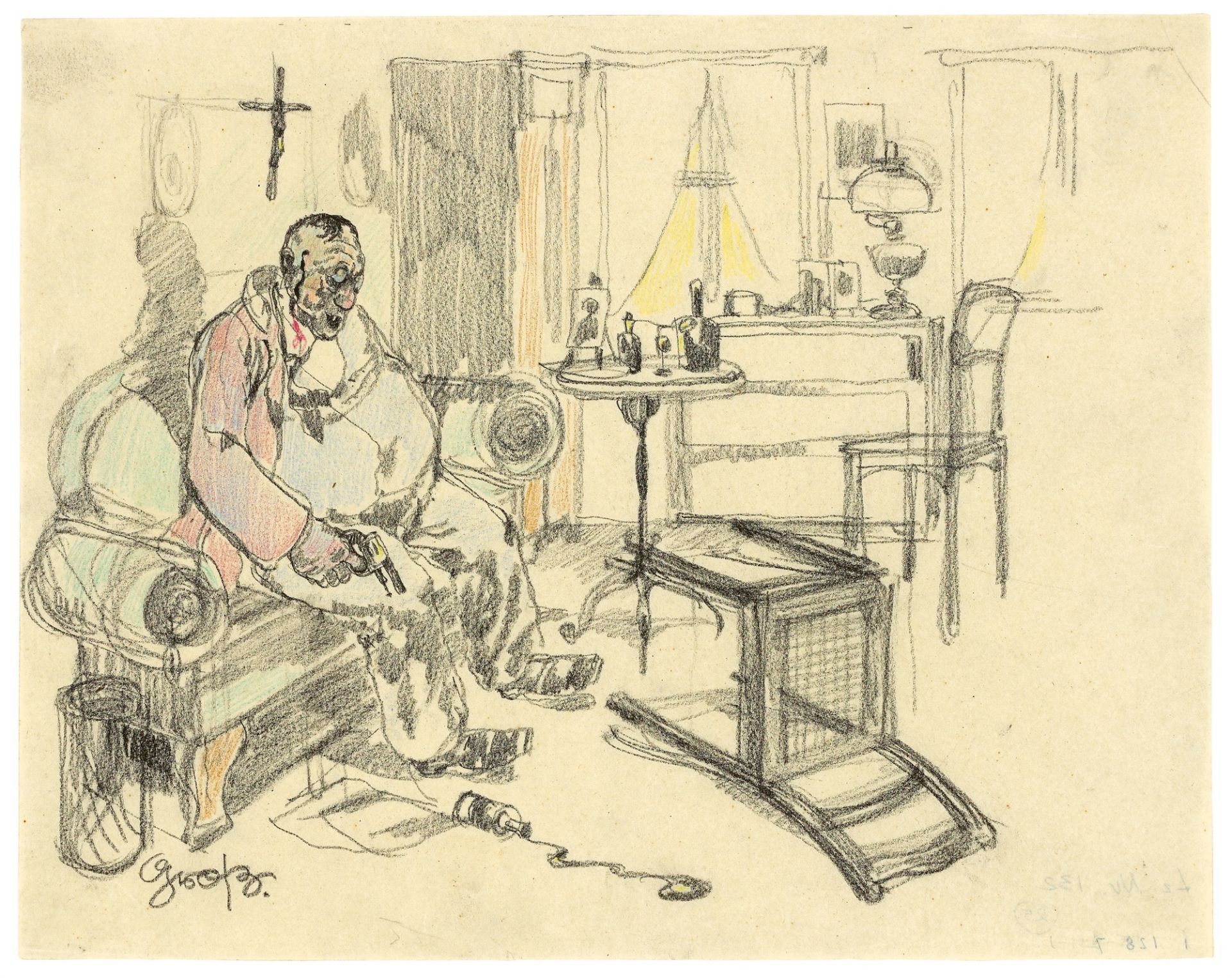 George Grosz. „Selbstmörder“. 1912