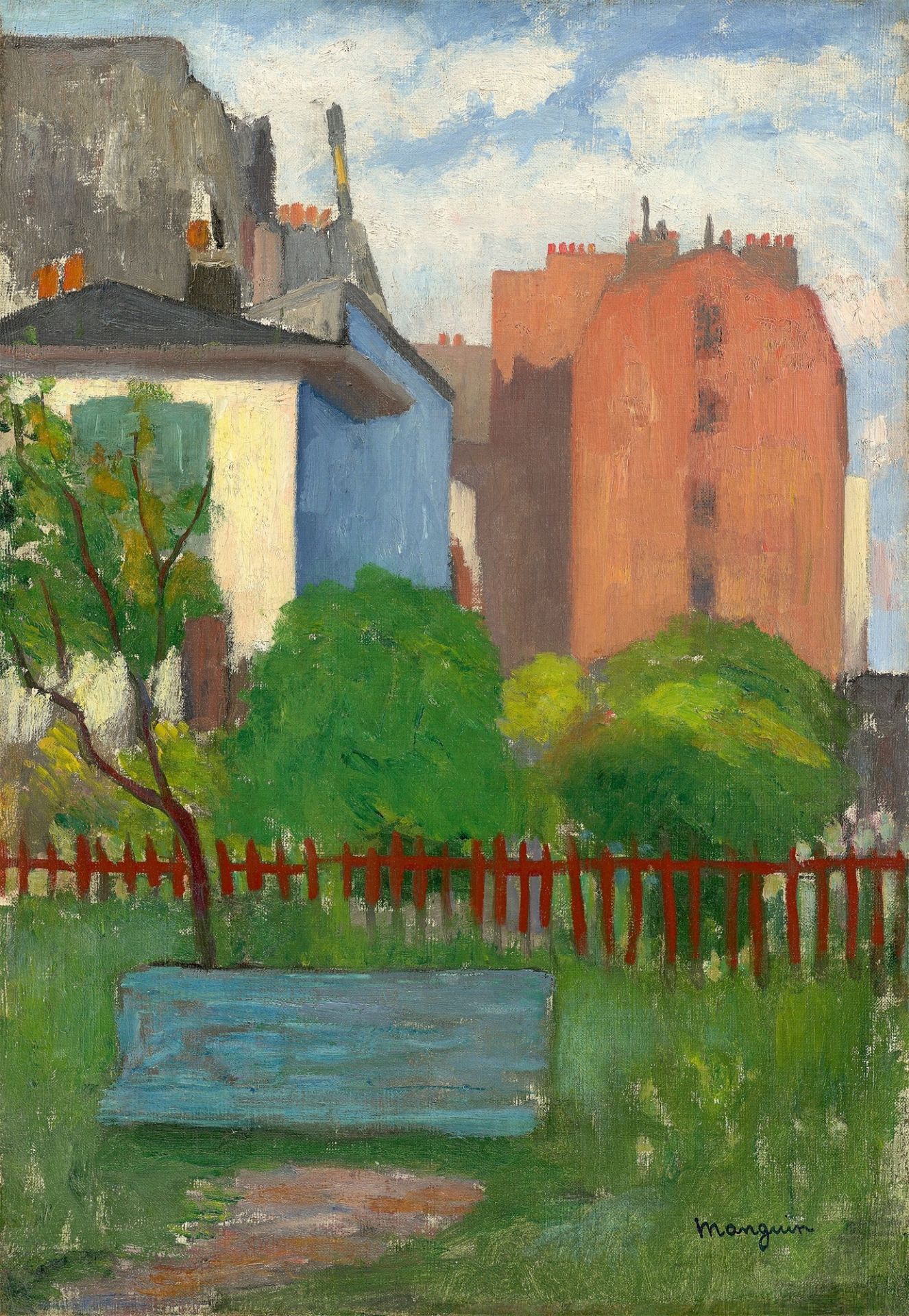 Henri Manguin. Le banc, rue Boursault. 1899