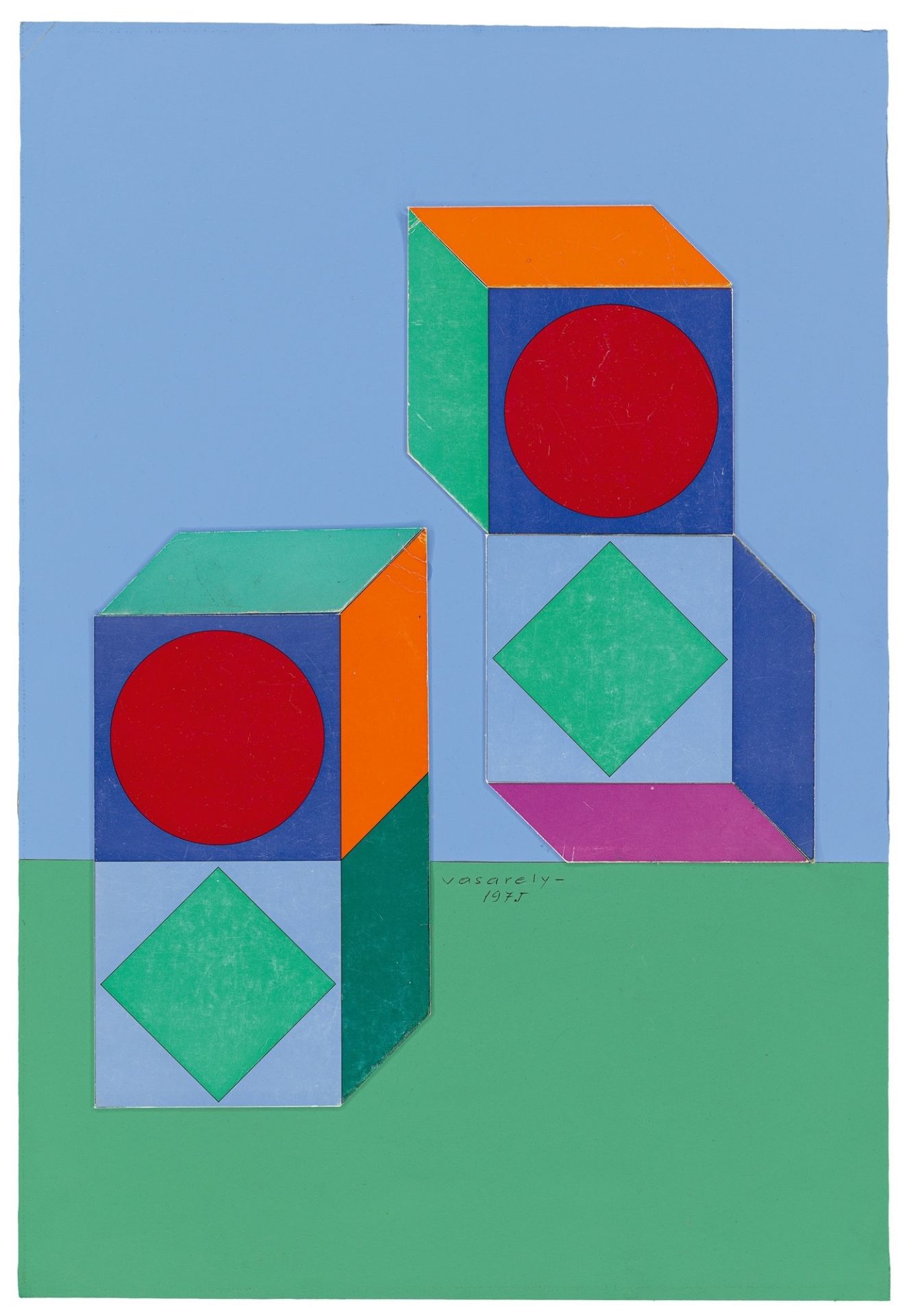Victor Vasarely. Intégration architectonique „Lapidaire“. 1975