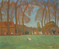 Otto Modersohn. „Hochzeitszug in Fischerhude (III)“. Um 1920/21