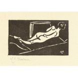 Konvolut. „Liegender Rückenakt“ (Ernst Ludwig Kirchner) / „Stehender Mädchenakt“ (Ernst …. 1904/1905