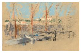 Max Liebermann. Segelboote im Hafen. 1902