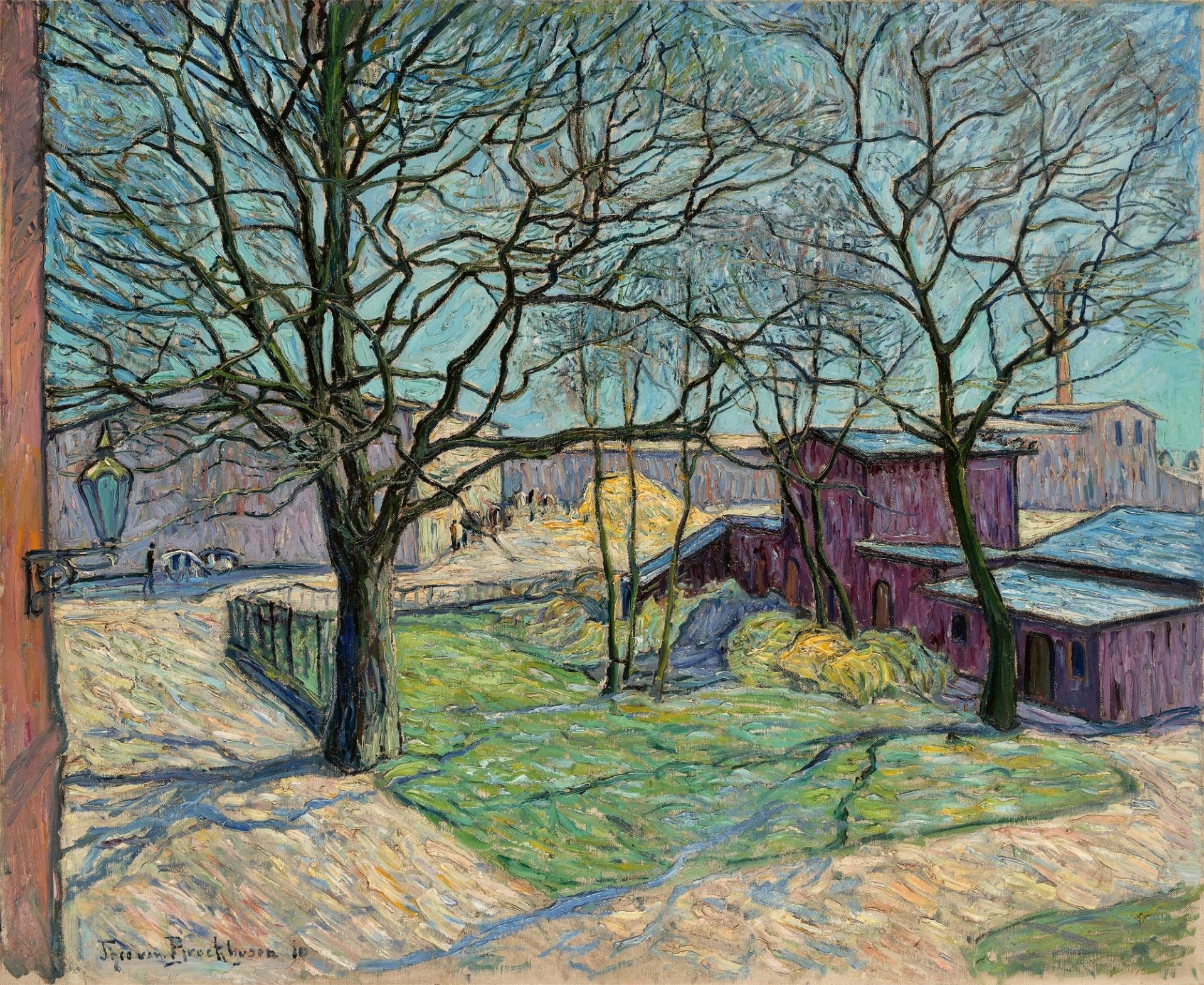 Theo von Brockhusen. Gutshof in Seelow. 1910