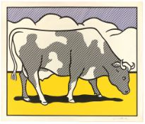 Roy Lichtenstein. „Cow Triptych (Cow Going Abstract) Poster“. 1982