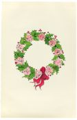 Andy Warhol. Christmas-Wreath with Roses. 1956