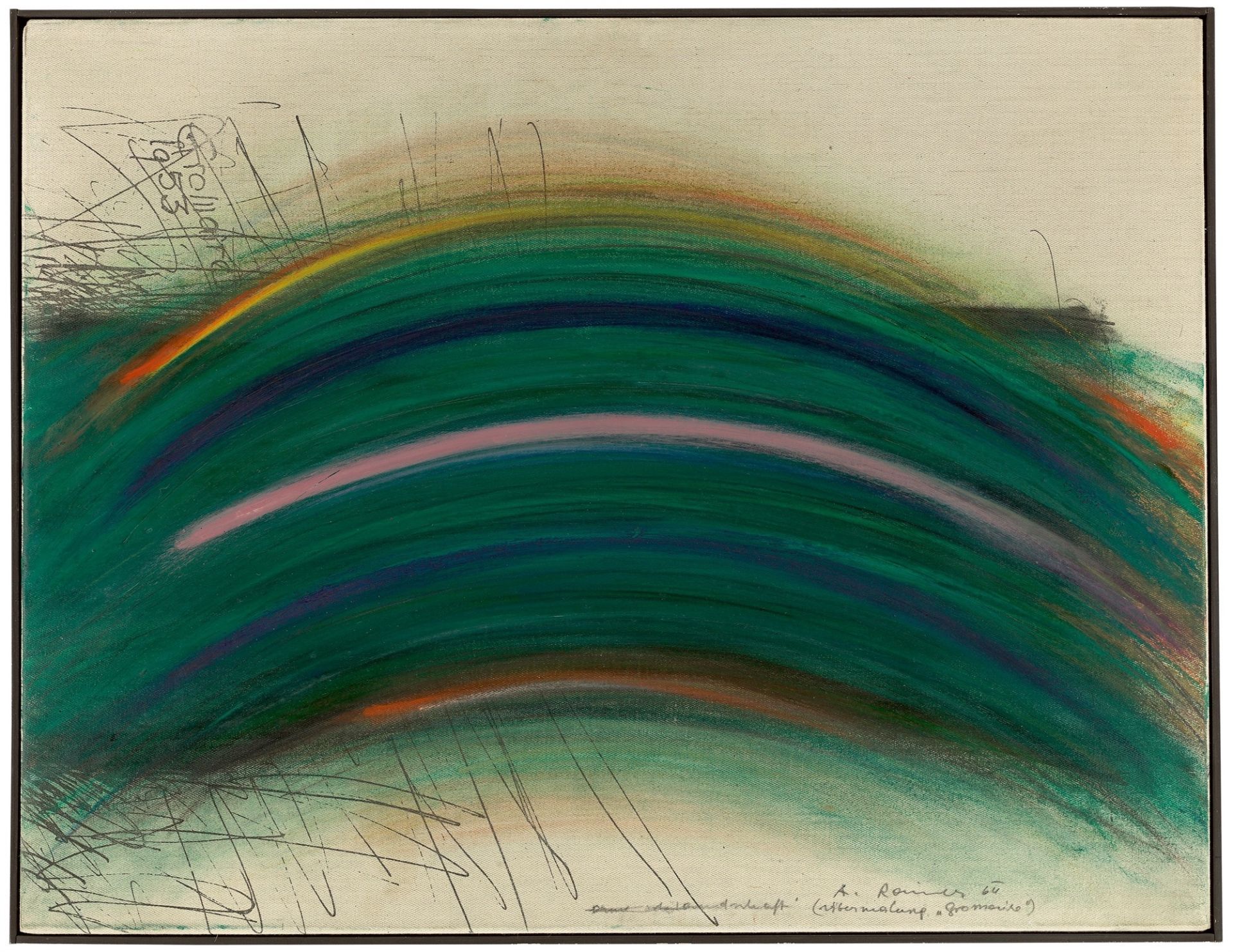 Arnulf Rainer. „Übermalung Gromaire“. 1964