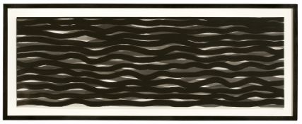 Sol LeWitt. Ohne Titel (Gray, White and Black Wavy Bands). 2004