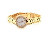 Ebel Beluga 18ct gold diamond bezel ladies watch