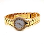 Ebel Beluga 18ct gold diamond bezel ladies watch