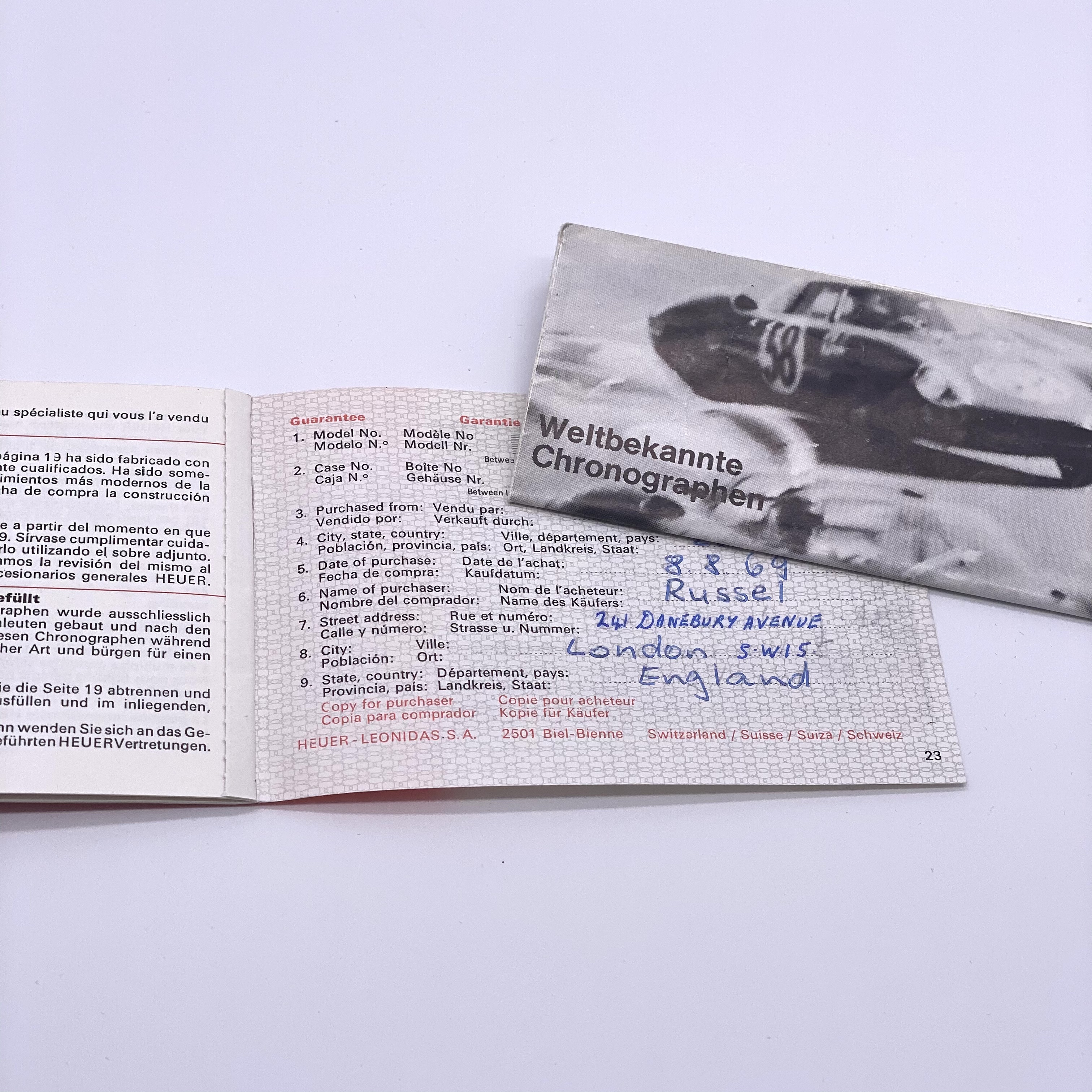 Heuer Camaro ref 7220 with original papers - Image 5 of 5