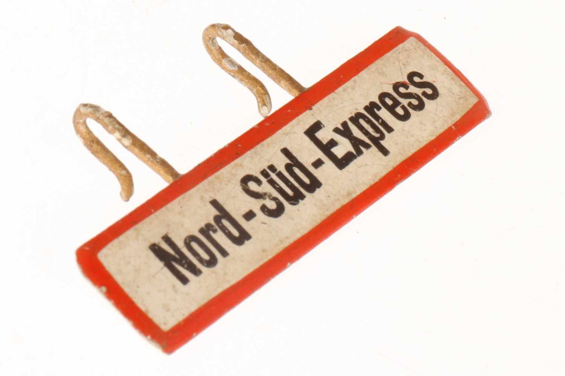 Märklin Zuglaufschild "Nord-Süd-Express", uralt, HL, L 5