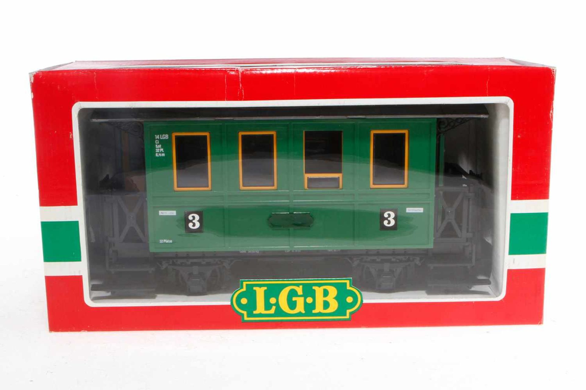 LGB Personenwagen 3010, S G, grün, OK, bespielt