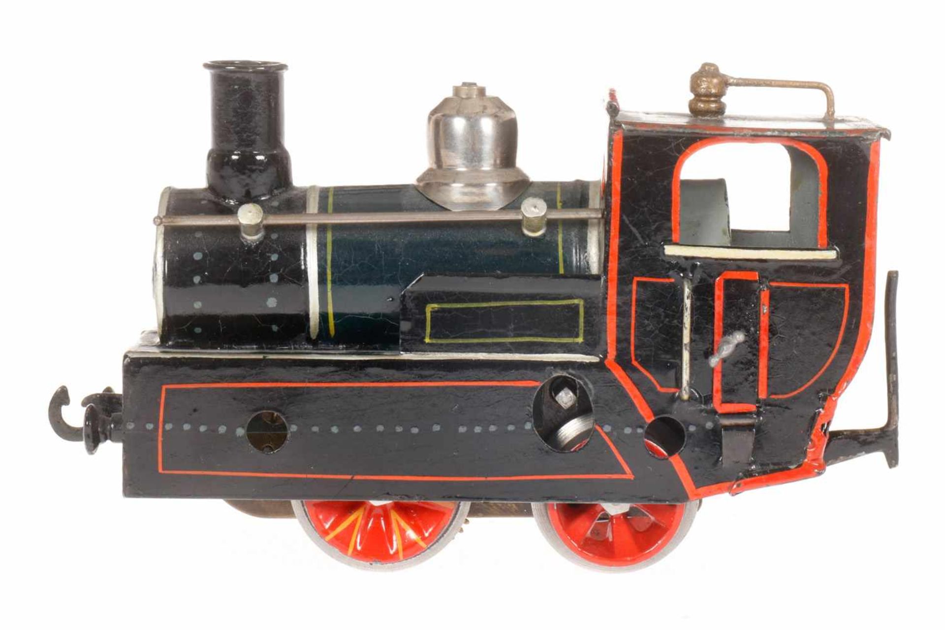 Märklin Zahnrad-Tenderlok 2320, S 0, uralt, Uhrwerk intakt, grün/schwarz, hintere Lokkupplung als