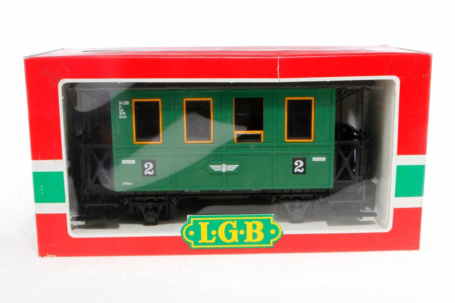 LGB Personenwagen 3014, S G, grün, OK, bespielt