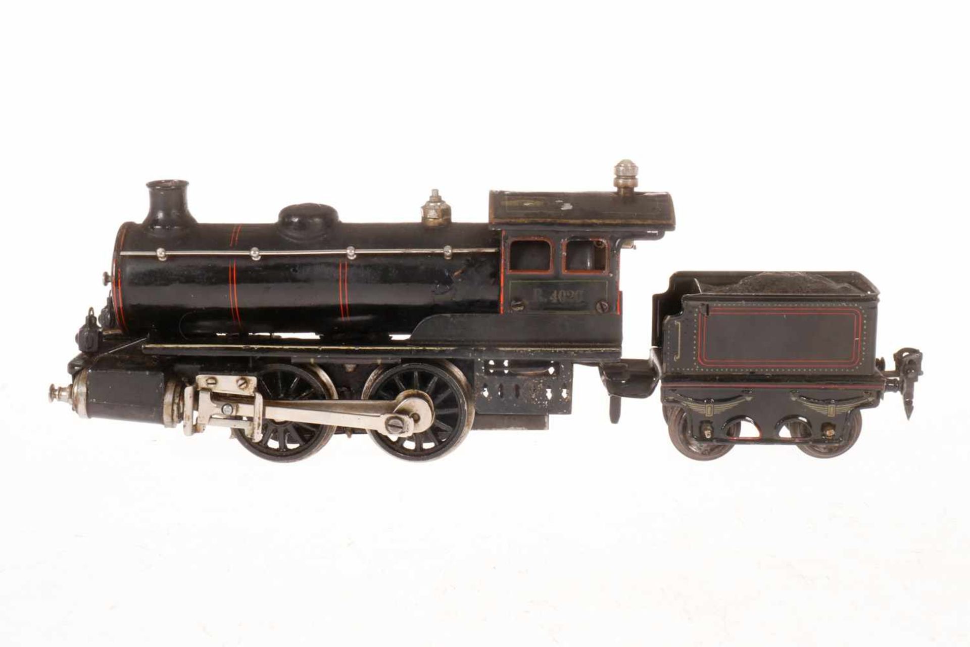 Märklin B-Dampflok R 4020, S 0, spiritusbetrieben, HL, mit Tender (CL), Brenner, Pfeife und 2