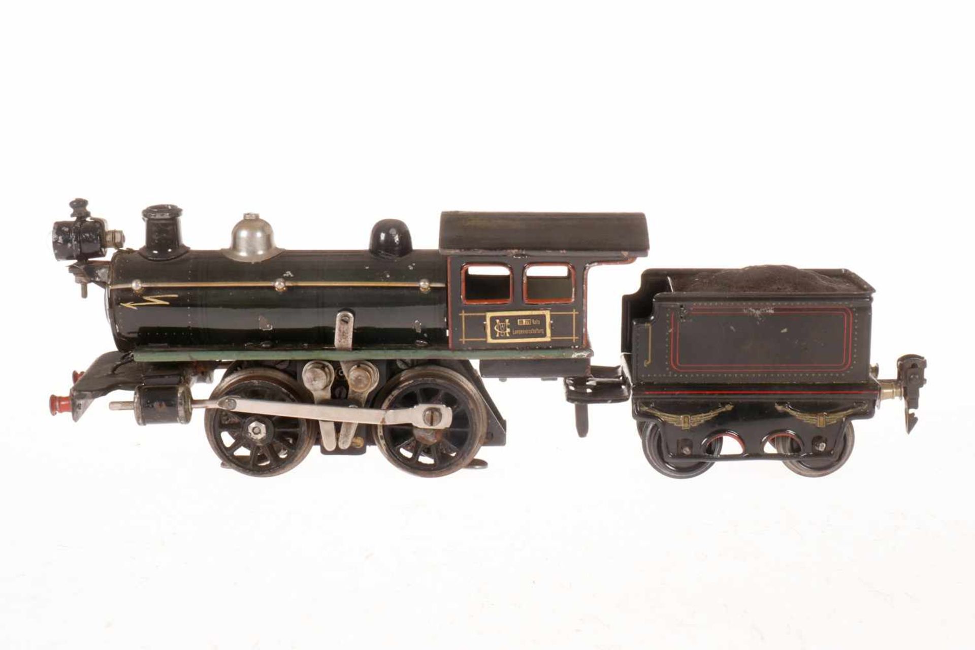 Märklin B-Dampflok, S 0, elektr., grau/schwarz, mit Tender und 1 el. bel. Stirnlampe, LS, bespielt