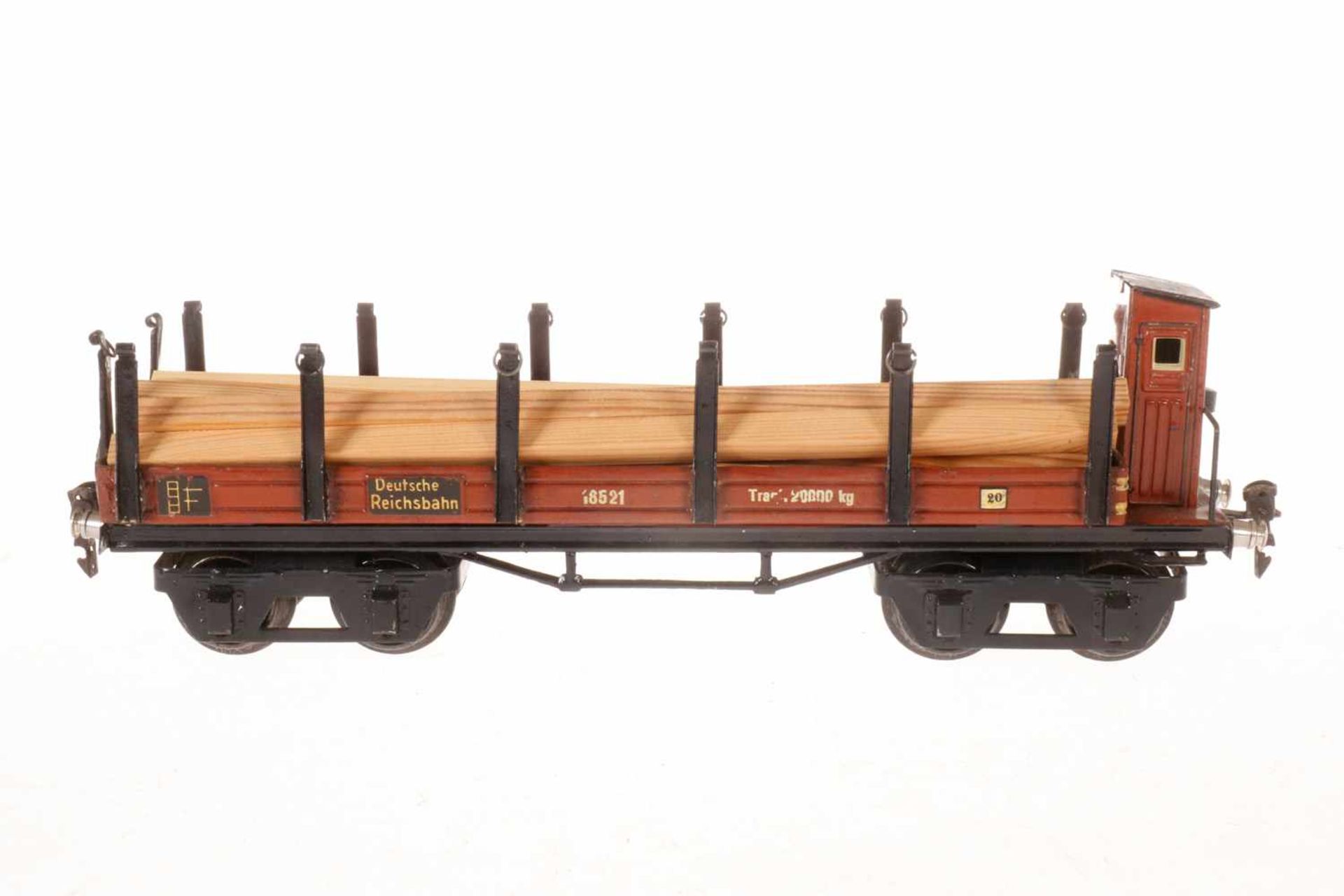Märklin Rungenwagen 1852, S 1, HL, mit BRH, Spannringe NV, Rahmenbereich nachlackiert, LS tw